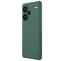 Усиленный двухкомпонентный чехол зеленого цвета (Deep Green) от Nillkin для Xiaomi Redmi Note 13 Pro+ Плюс 5G, серия Super Frosted Shield Pro