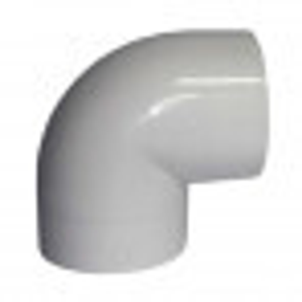 Колено круглое пластик 90 гр., D100, 10ККП