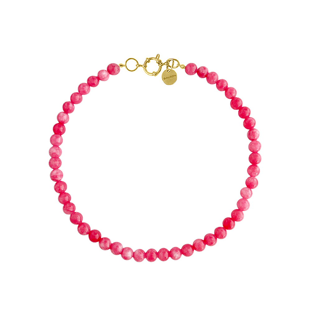 Колье из бусин камня Cheeks