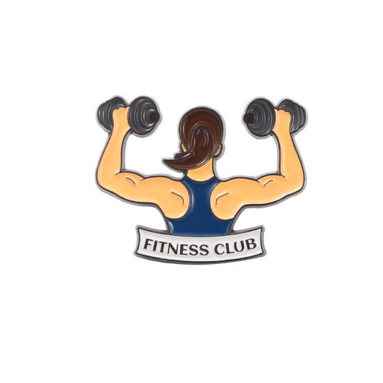 Значок металлический на одежду/Пин. Фитнес Клуб. Fitness Club
