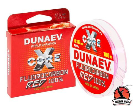 Леска Dunaev Fluorocarbon RED 0.165мм 100м