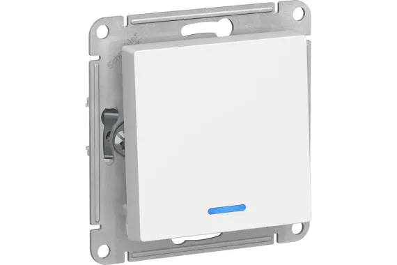 Выключатель Systeme Electric ATLASDESIGN 1 клавиша с индикатором белый 35953