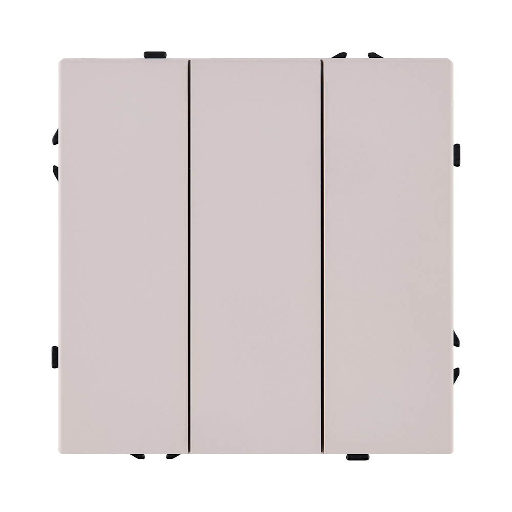 Трехклавишный выключатель 10А/250В Кашемир матовый Kollinger Eclipse EC-710CM