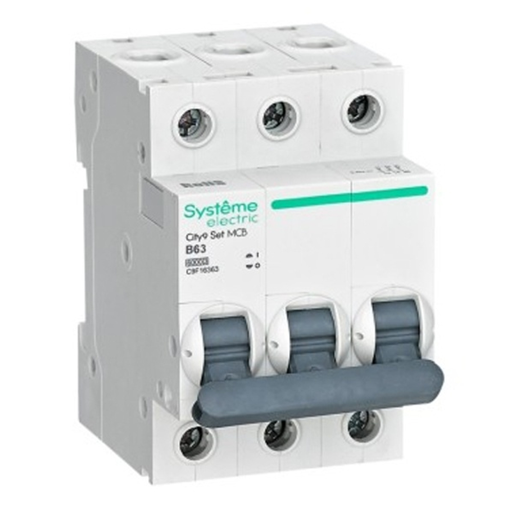 Автоматический выключатель City9 Set 63А В 3П 6кА Systeme Electric (автомат электрический) C9F16363