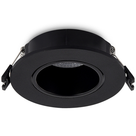 Donel, св-к встроенный, цвет ЧЕРНЫЙ, D90xH29мм, под лампу GU10, материал РС, IP20, серия: DN04