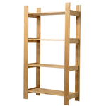 Стеллаж 64х28х116, Альберт, напольный, деревянный для рассады, цветов, игрушек, книг, на балкон, для кухни, натуральный бейц, Dipriz