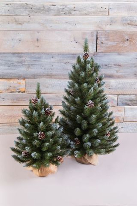 Ель Женева 60см с шишками в мешочке заснеженная Triumph Tree