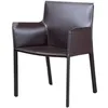Стул с подлокотниками Barrie коричневая кожа