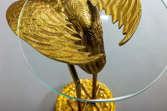 Кофейный столик "Птица" золото