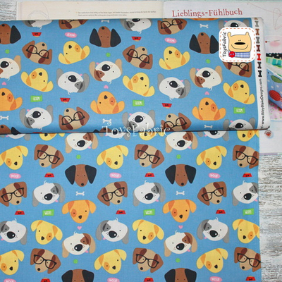 Ткань для пэчворка 20657 (веселые собаки) 45х55см