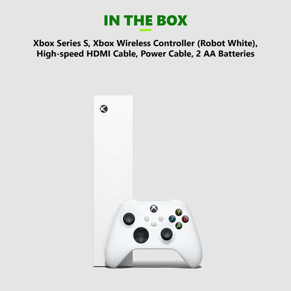 Игровая приставка Microsoft Xbox Series S 512 ГБ SSD, без игр, белый/черный