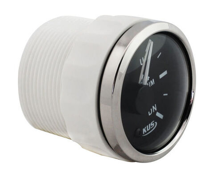 Трим-указатель, черный циферблат, нержавеющий ободок, д. 52 мм