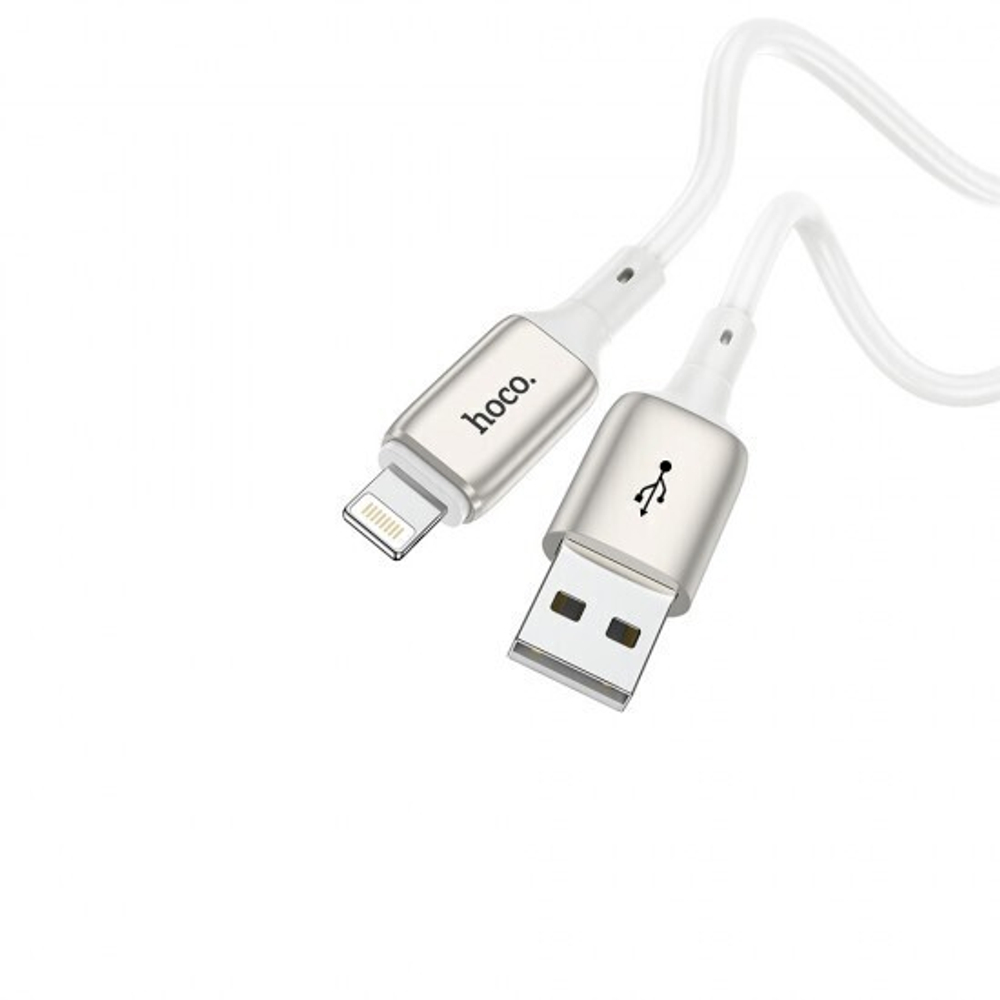 Кабель для iPhone HOCO X66 Howdy 1м, силиконовый, 012768 Белый
