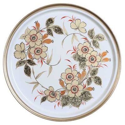 Жостовский поднос декоративный, размер 30 см (A9), металлический