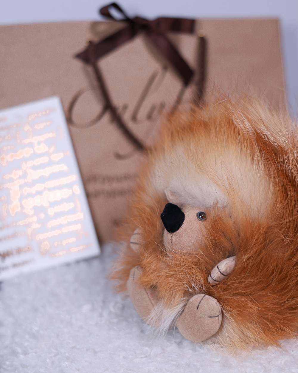 Ёжик Тофу (большой) мех лисы