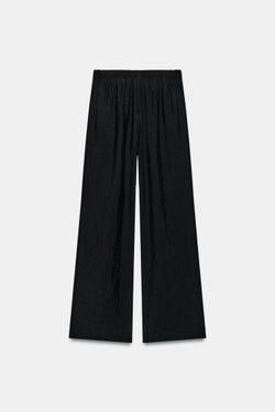 ZARA ЛЕГКИЕ БРЮКИ В ПОЛОСКУ, ЧЕРНЫЙ
