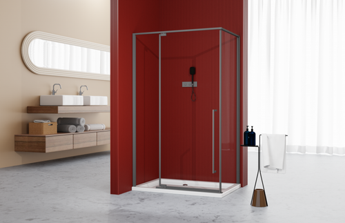 Душевое ограждение Esbano ESOGA128PSGM 120x80x195 Прямоугольная цвет оружейная сталь