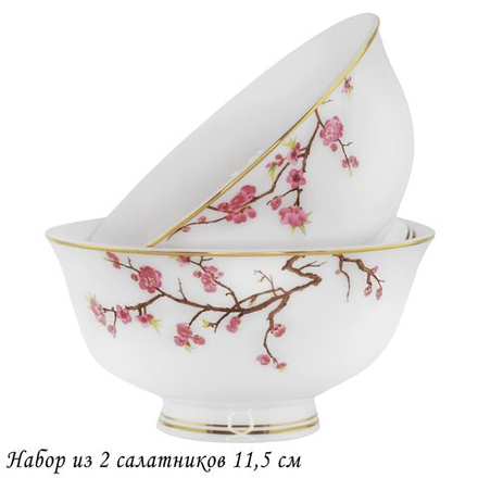 Lenardi 145-644 Набор из 2 салатников 11,5см САКУРАуп.(х24)Костяной фарфор