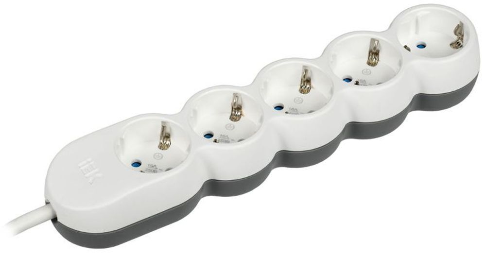 Удлинитель 5х3м с заземл. 16А IP20 Uno У05 2P+PE 250В 3х1.5 IEK WYP53-16-05-03-Z Удлинитель 5х3м с заземл. 16А IP20 Uno У05 2P+PE 250В 3х1.5 IEK WYP53-16-05-03-Z