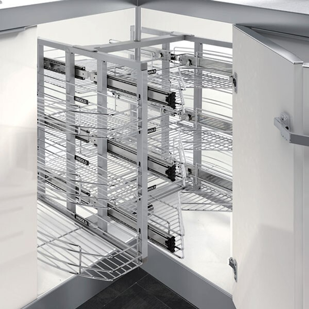 270° Вращающийся выдвижной угловой блок для хранения, 785x785x(650-750) мм