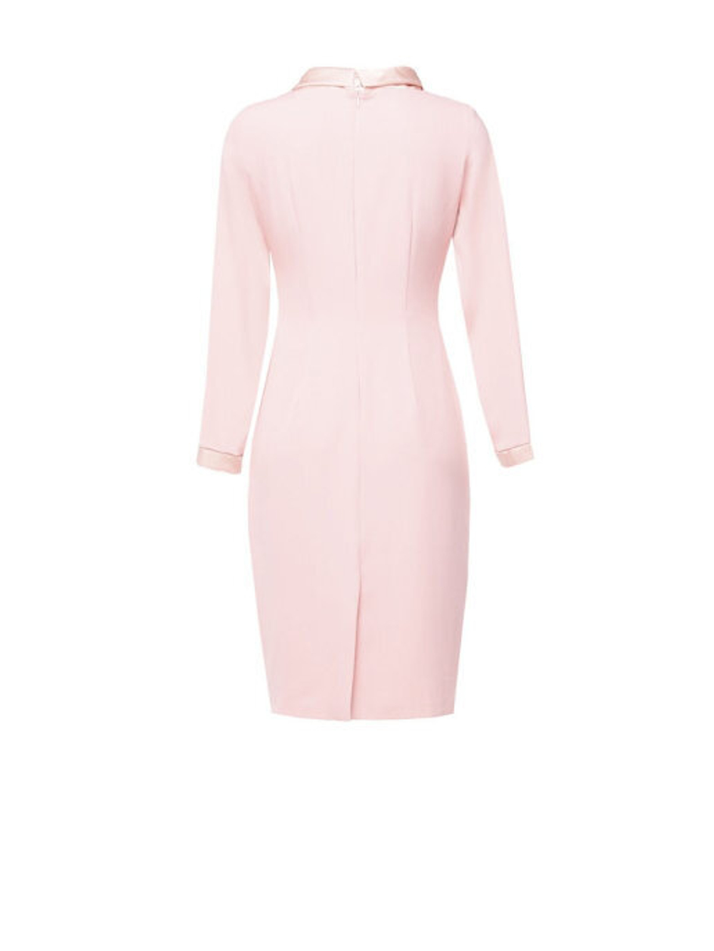Платье с воротником стойка розовое 13-02-19FW