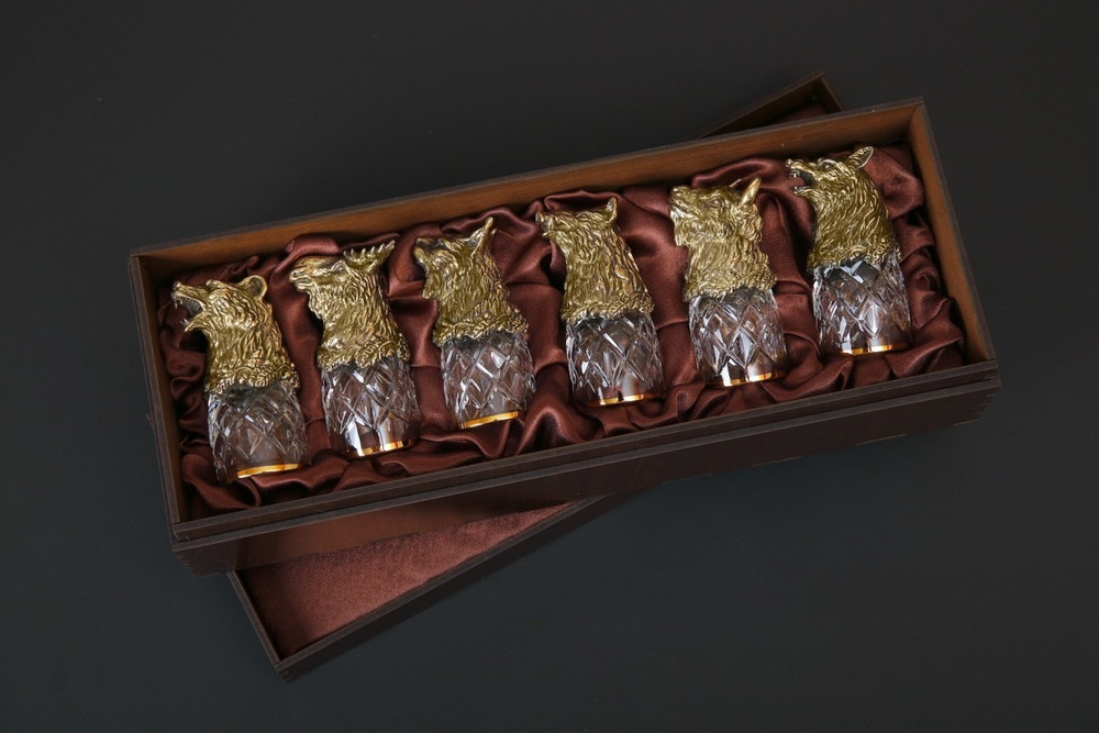 Набор стопок "Звери" в подарочной коробке