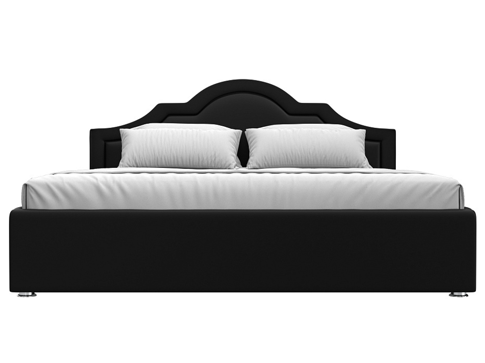Кровать интерьерная Афина 180, Черный, Экокожа, 108279