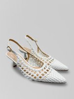 Босоножки Bai Sen МК-11 плетеные на невысоком каблуке с открытой пяткой