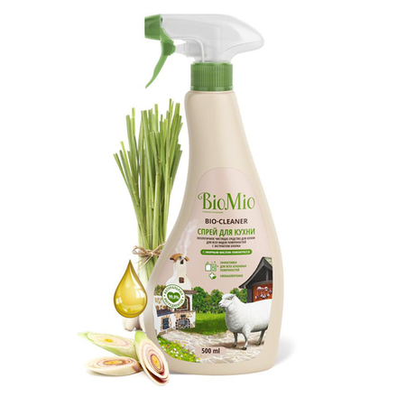 Чистящее средство для кухни BioMio Bio-Kitchen Cleaner Лемонграсс, спрей, 500 мл