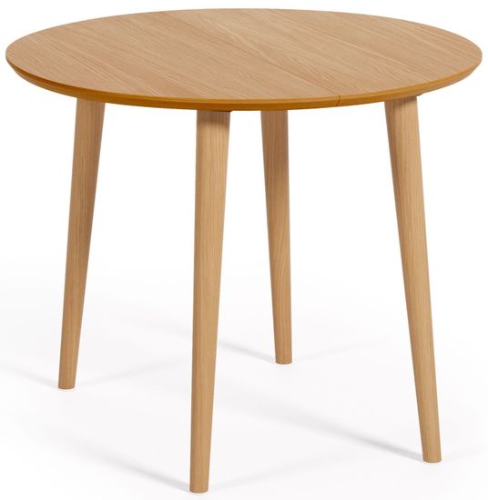 Oqui Раздвижной стол из шпона дуба и массива дерева 90 (170) x 90 см La Forma Испания 