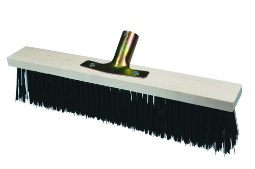 Щетка тротуарная деревянная 400 х 55мм, 5-ти рядная, металлическая тулейка, без черенка, 60-2-112
