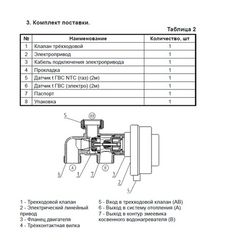 Комплект BAXI для подключения бойлера к котлам AMPERA и 1 конт. газовых ECO-4s, ECOFOUR-10 кОм