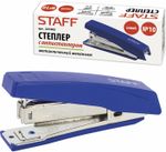 Степлер №10 STAFF "Basic", до 10 листов, с антистеплером, синий, 227405