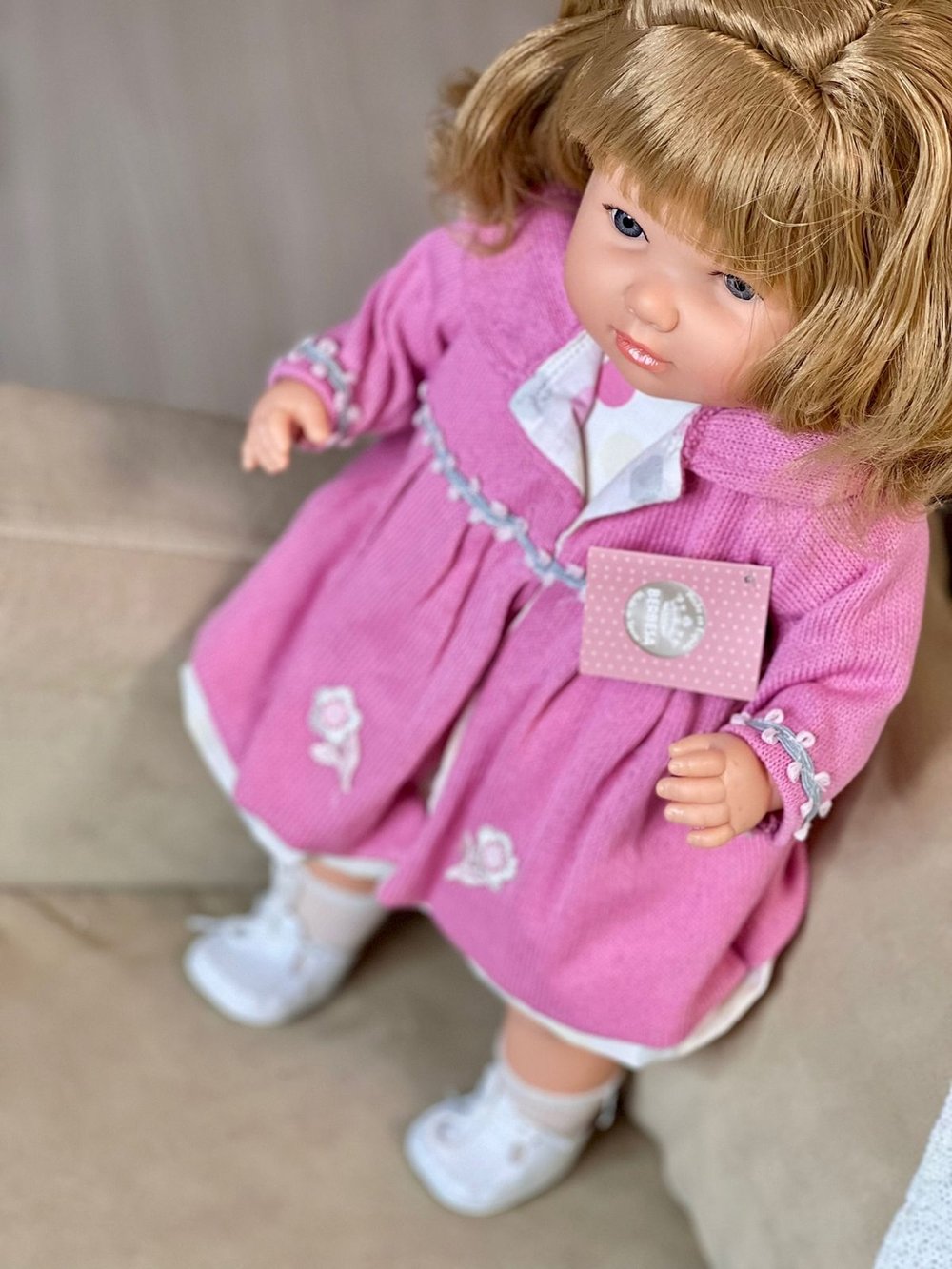 Кукла Berbesa мягконабивная 42см SANDRA в пакете (4418K)