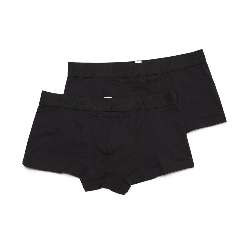 Мужские трусы боксеры набор из 2-х штук (черные) HOM BOXERLINES #2 Boxer Briefs HO1 2p 400405_40V001
