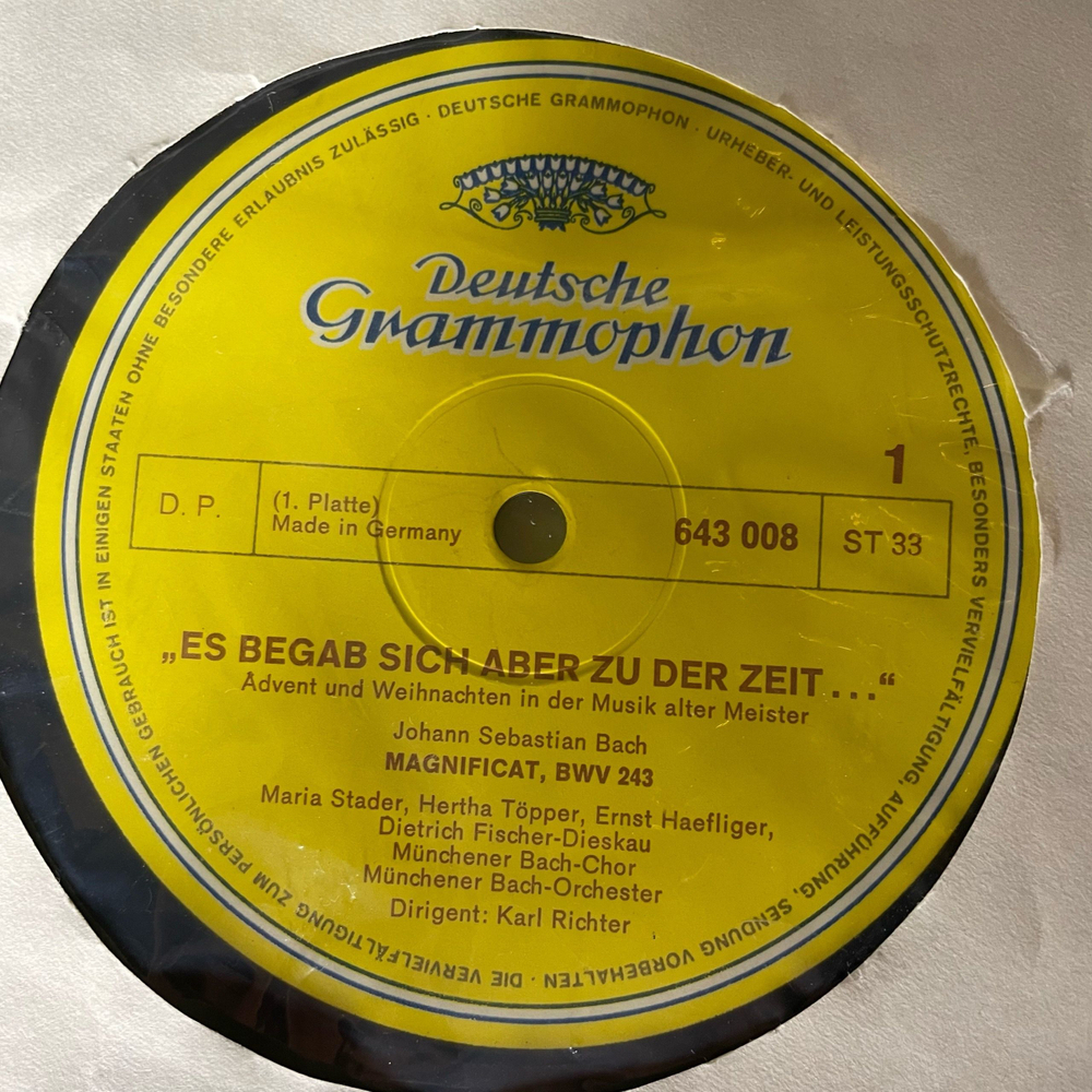 Винтажная виниловая пластинка LP Es Begab Sich Aber Zu Der Zeit (Advent Und Weihnachten In Der Musik Alter Meister) (Германия 1969)