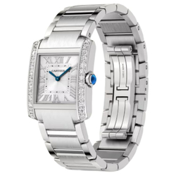CARTIER TANK DE Quartz Movement 30m Water Resistance Women"s Watch Watch 32mm 32*27mm Silver Dial