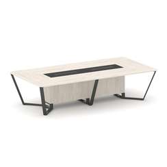 Steel Meet Стол переговорный прямоугольный KMK-PR.B.SP-12 Денвер Светлый/Графит Глянец/Металл Антрац