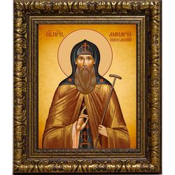 Макарий Писемский преподобный. Икона на холсте.