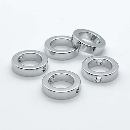 Коннектор-рамка Круг, цвет серебро (родий), размер 12 мм, внутренний диаметр 8 мм, цена за 1 шт