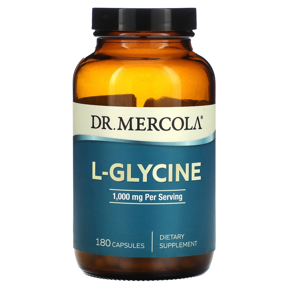 Dr. Mercola, L-глицин, 180 капсул (500 мг на капсулу)