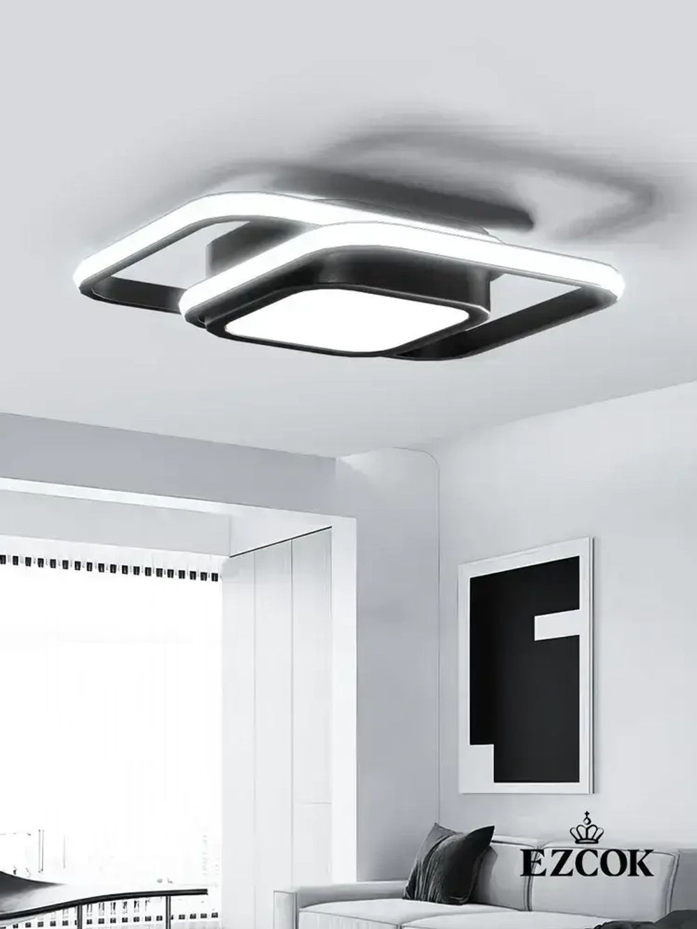 Люстра потолочный светильник, 36 Вт, 1 источника света, Подходит для кухни, спальни, детской комнаты, коридора