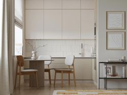 Стул с обивкой Saga, рогожка, бежевый