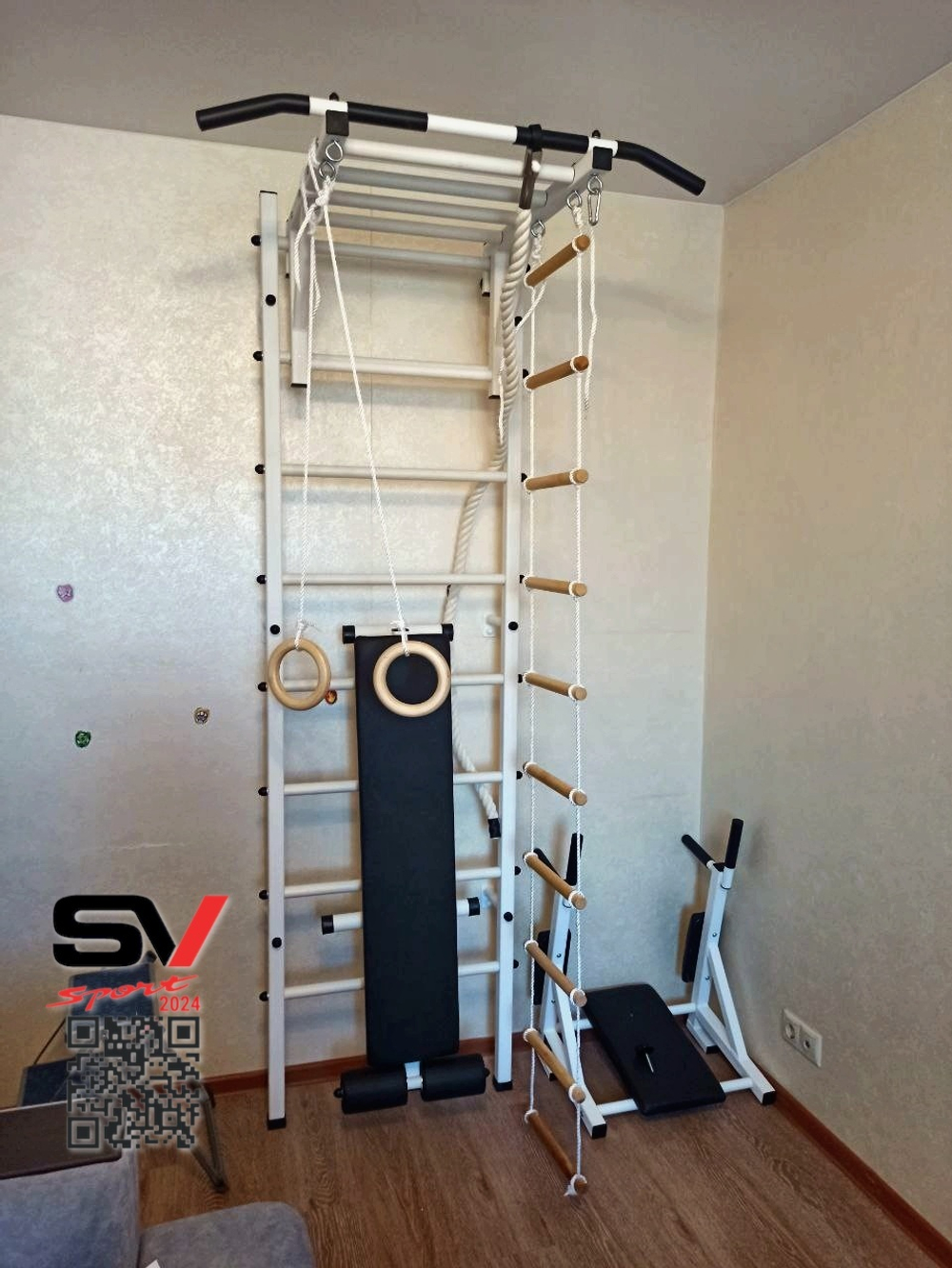 Монтаж шведской стенки Sv Sport в бетонные, кирпичные стены