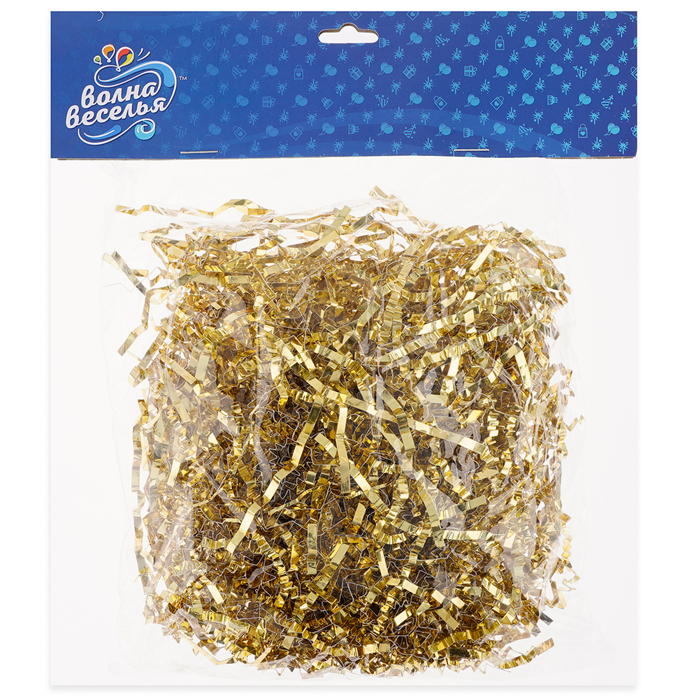 Наполнитель для коробок в цвете золото, фольга, 50 г.