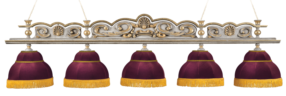 Лампа Ренессанс Гранж 5 плафонов -  клен