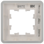 BRITE Рамка 1-местная РУ-1-1-Бр металл алюминий RE IEK