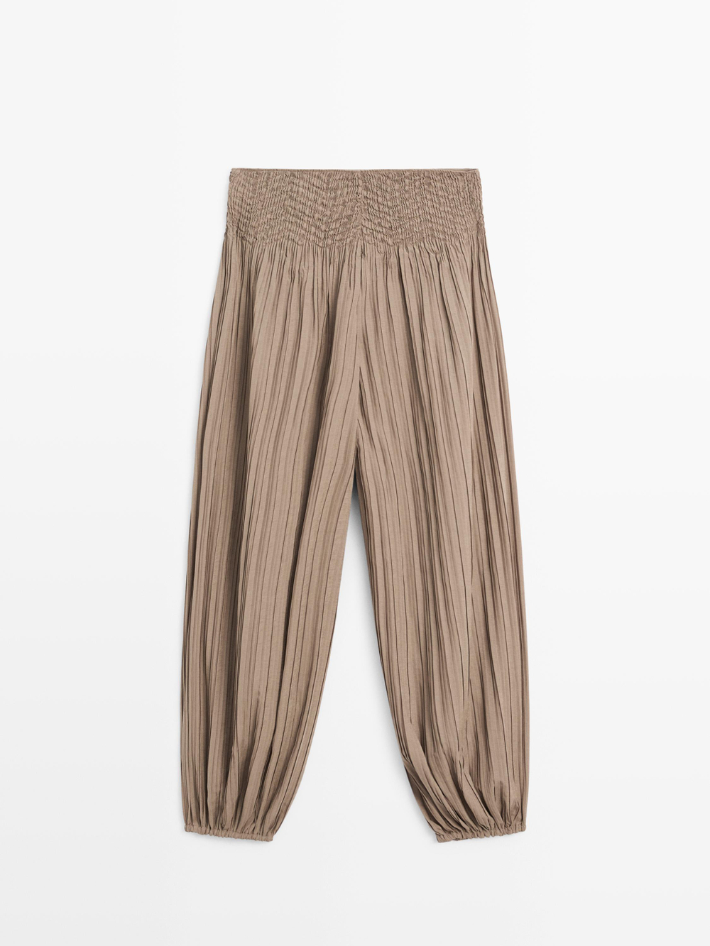 Massimo Dutti Складчатые брюки-саруэль, оливковый