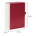 Папка для бумаг архивная А4 (225х310 мм), 80 мм, 4 завязки, бумвинил, корешок - коленкор, 123200