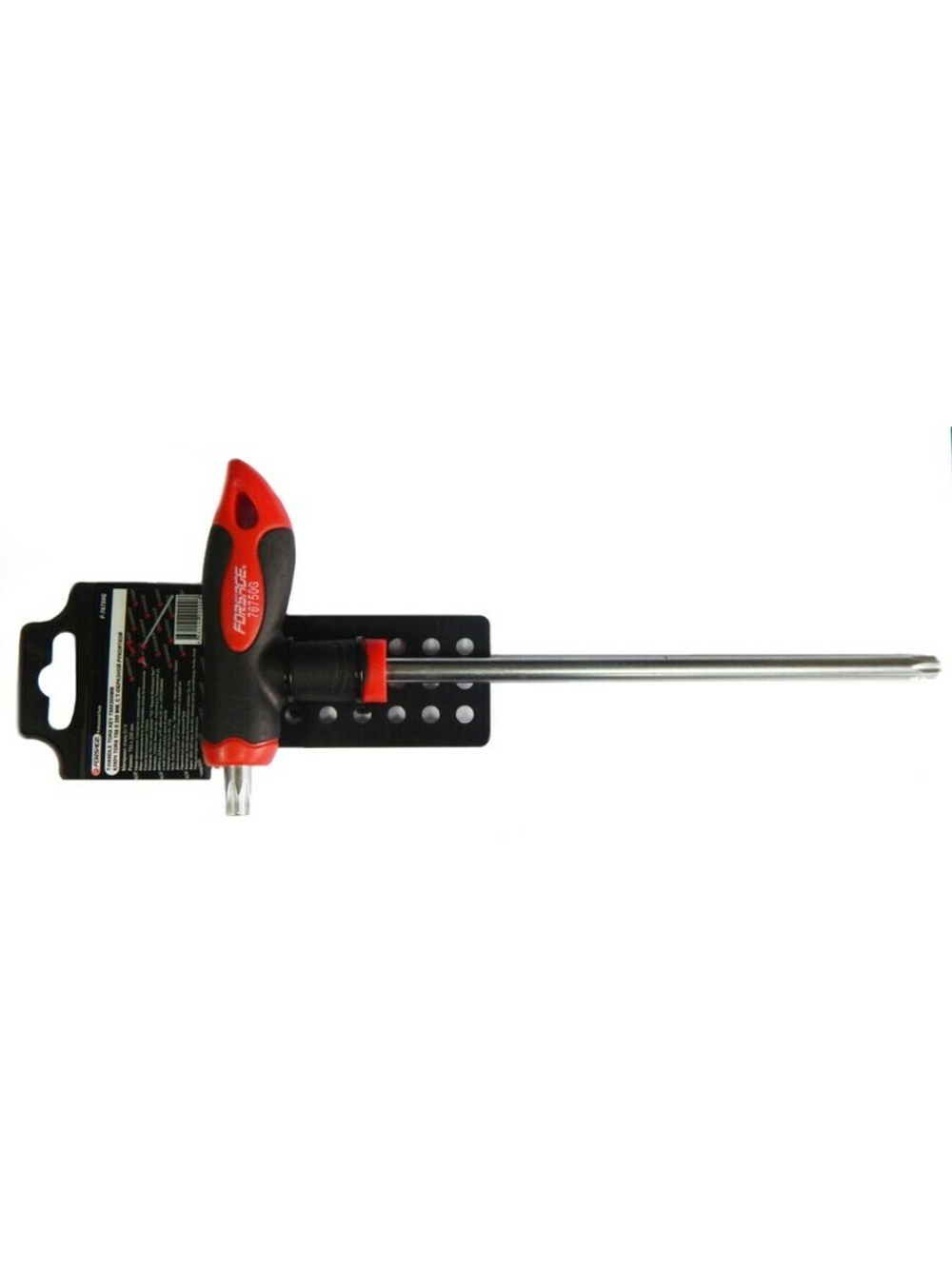 Ключ Т-образный TORX с прорезиненной рукояткой T30х150мм, на пластиковом держателе Forsage F-76730G